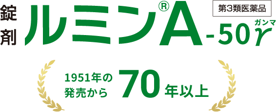 錠剤ルミンA-50γ 第3類医薬品 1951年の発売から70年以上